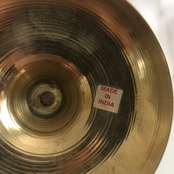 COPY - Vintage brass Trumpet candle holders. Gold horn candlesticks,  Christmas… - Picture 3 of 9